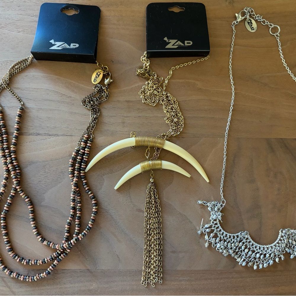 Bundle of 3 Necklaces - ZAD Boutique Boho Festival Necklaces NEW